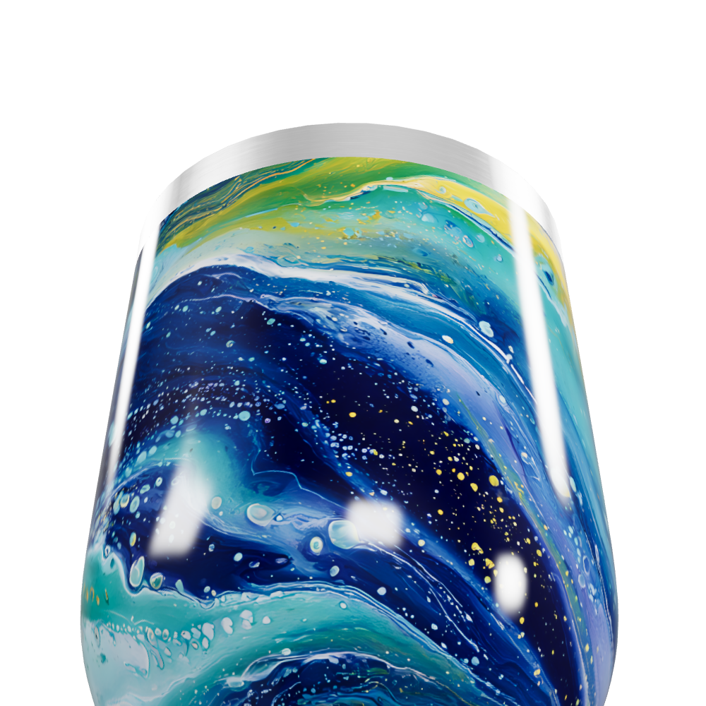 Copo Térmico Slim - Arte Abstrata Azul