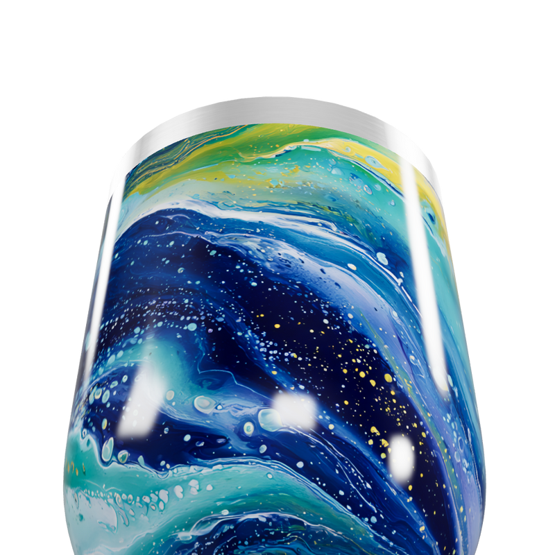 Copo Térmico Slim - Arte Abstrata Azul