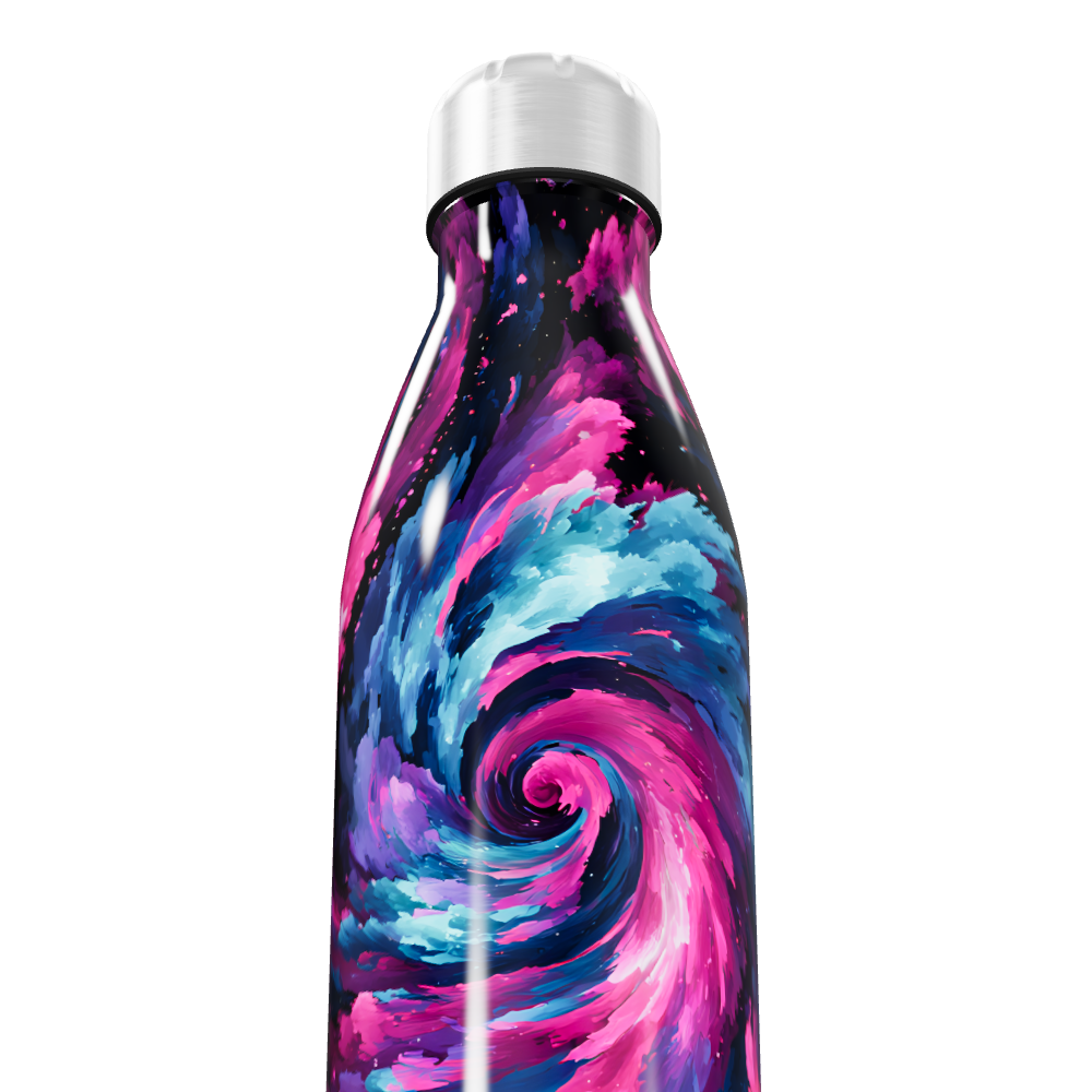 Garrafa Inox - Estampa Galáxia Colorida