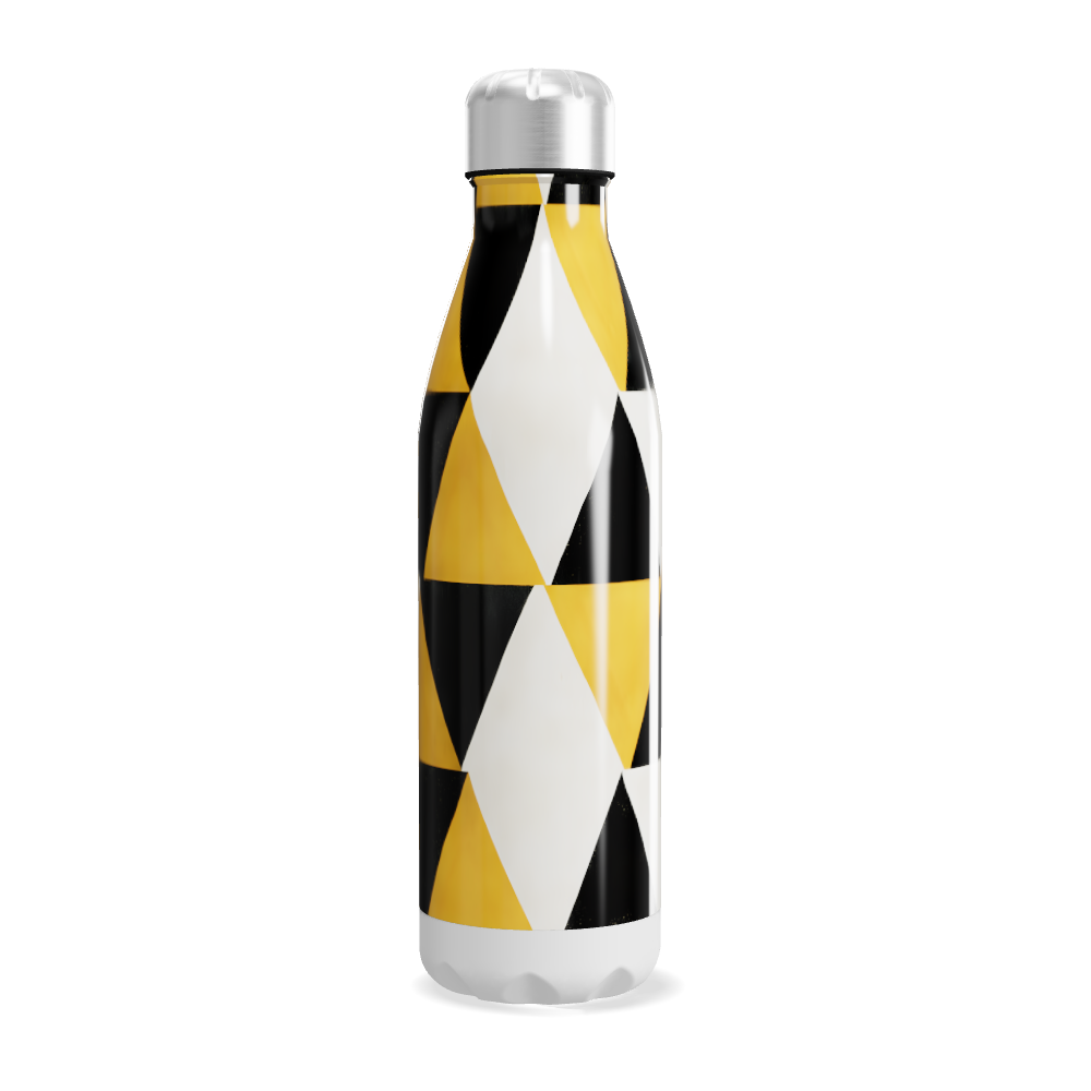 Garrafa Inox - Estampa Geométrica Amarela