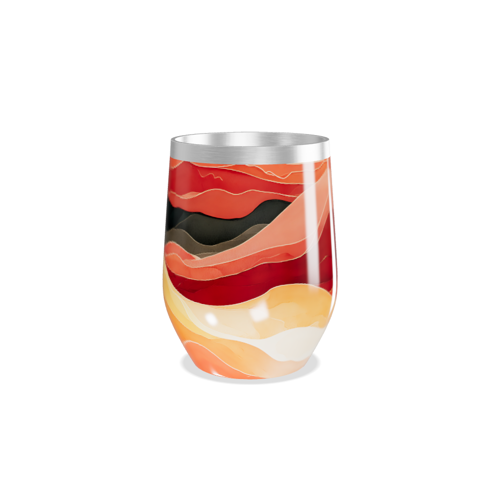 Copo Térmico Slim - Estampa Ondas Coloridas