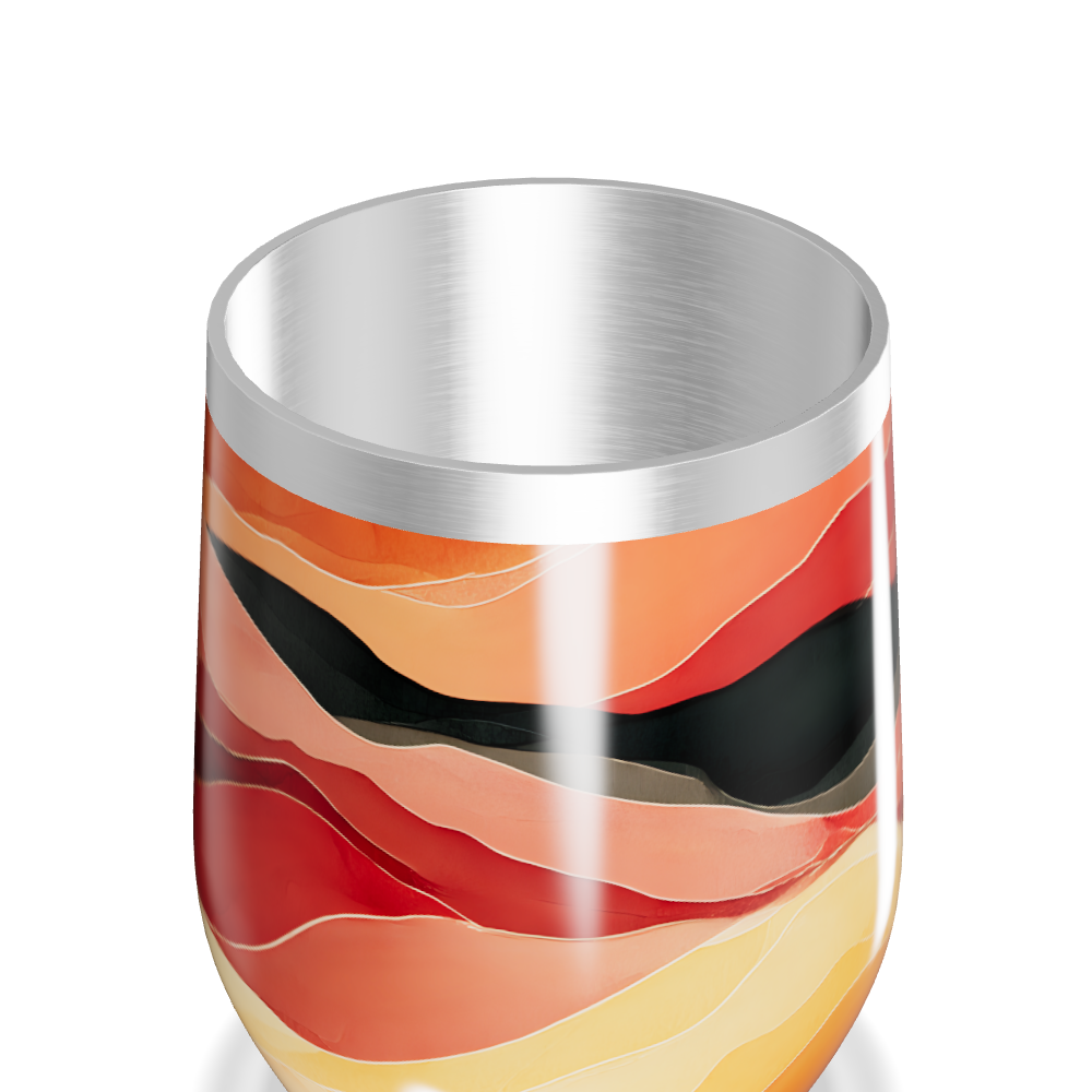 Copo Térmico Slim - Estampa Ondas Coloridas