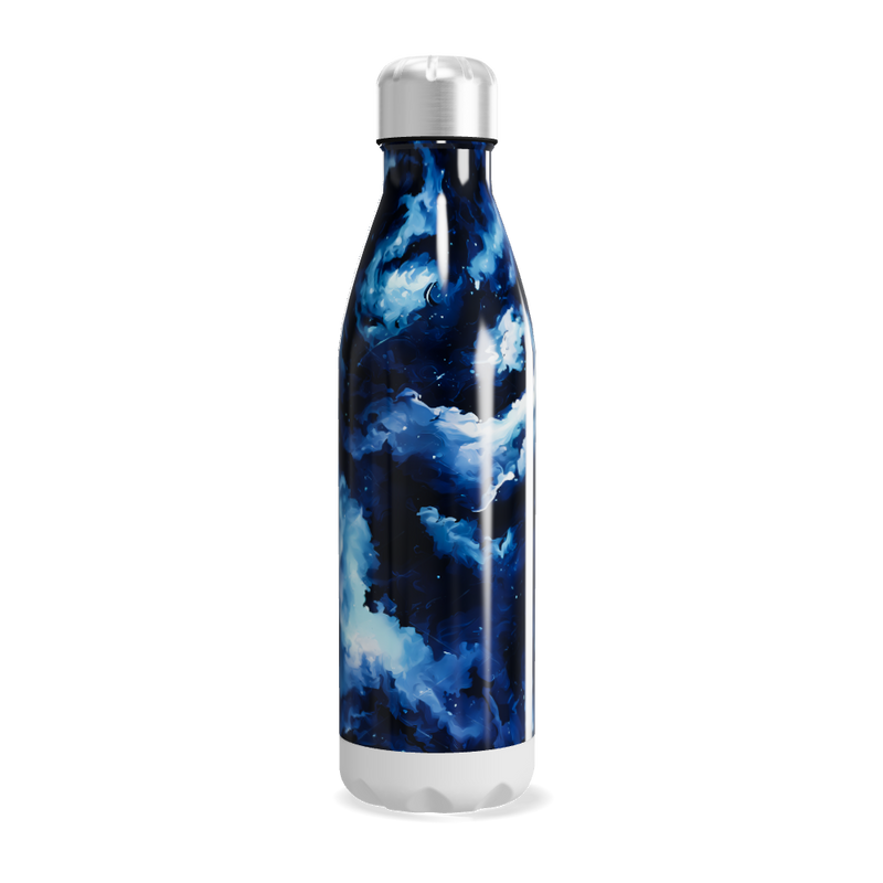 Garrafa Inox - Estampa Azul e Branca