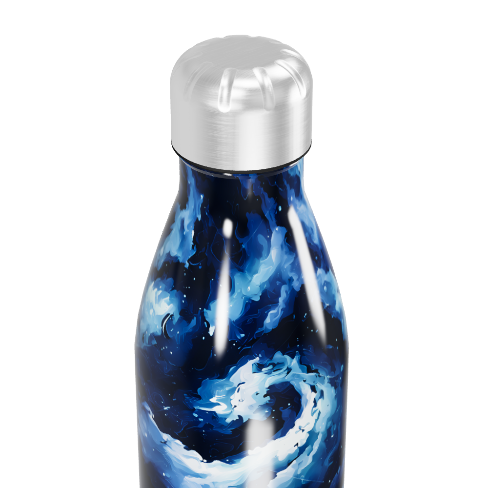 Garrafa Inox - Estampa Azul e Branca