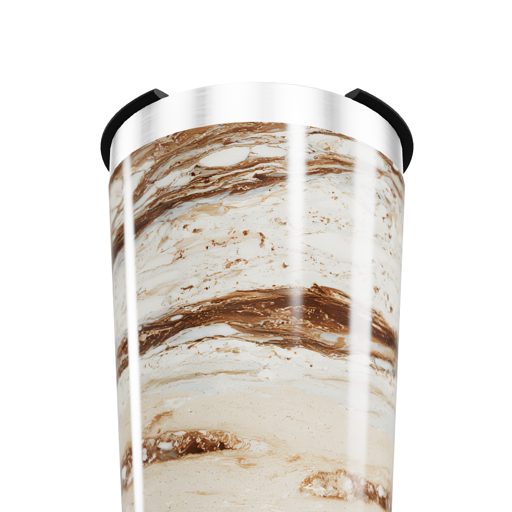 Copo Térmico - Mármore Bege Aço Inox