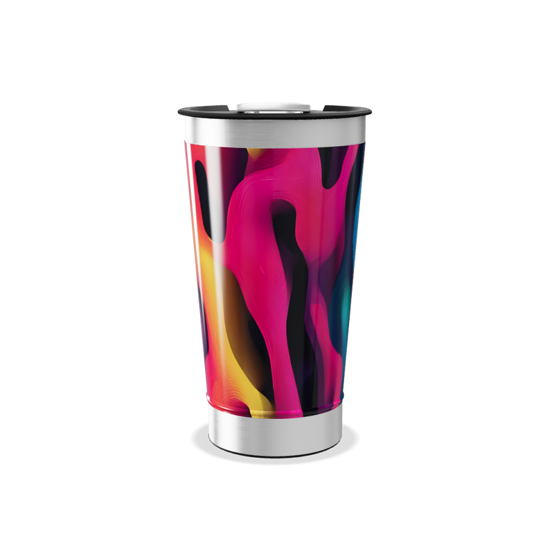 Copo Térmico - Colorido com Arte Abstrata
