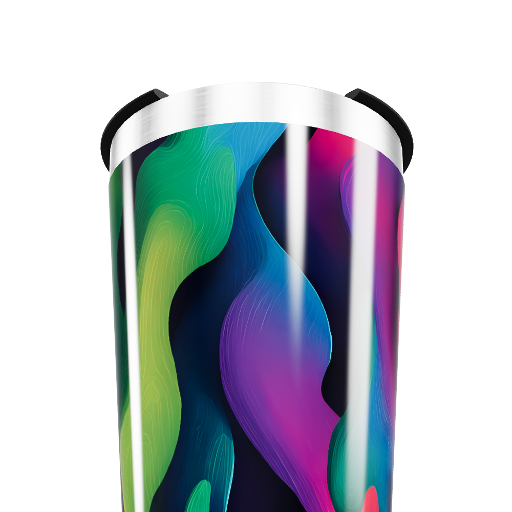 Copo Térmico - Colorido com Arte Abstrata