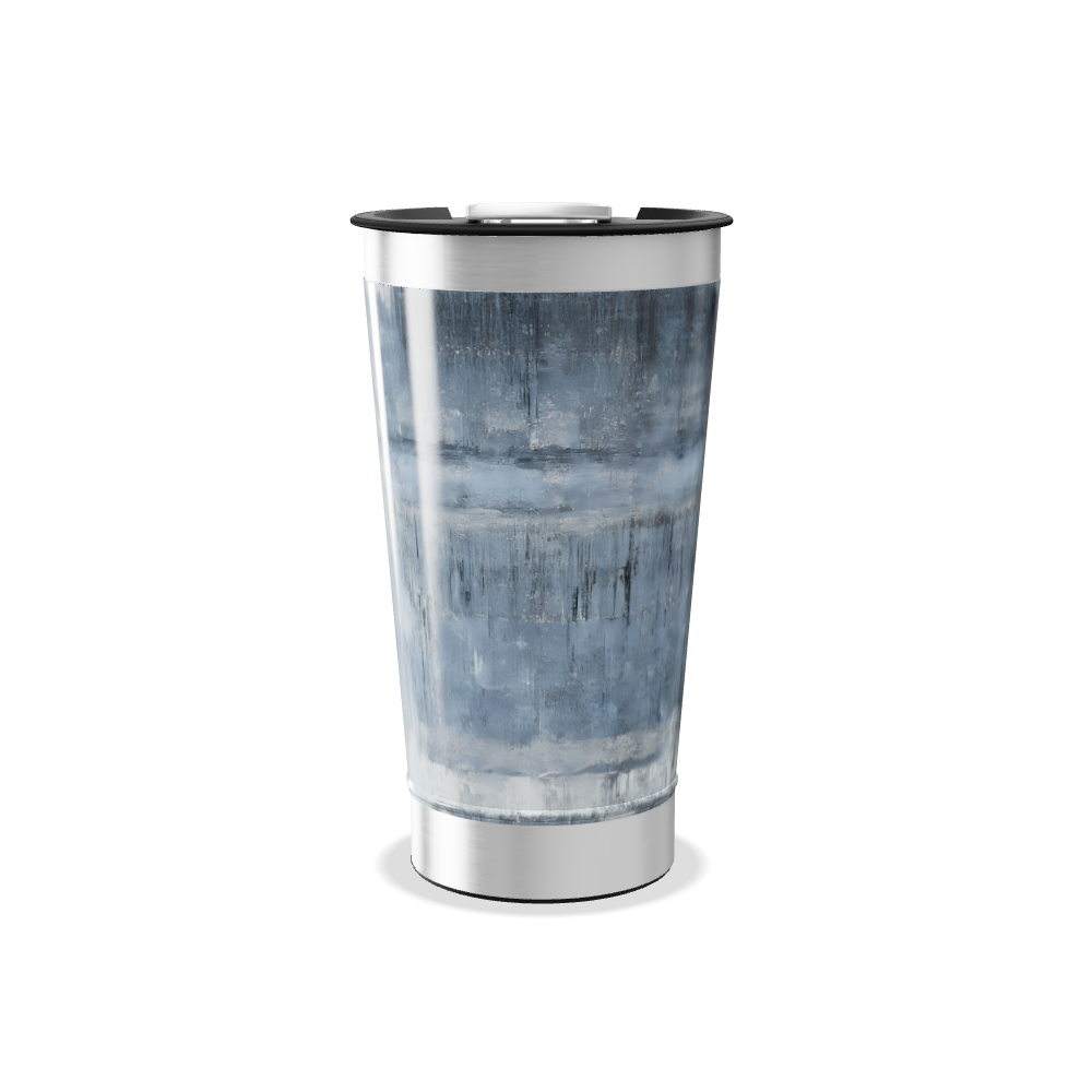 Copo Térmico - Pintura Abstrata Azul