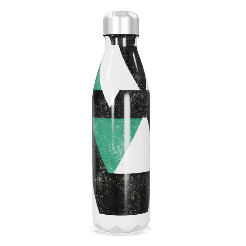 Garrafa Inox Estampada Verde e Preto