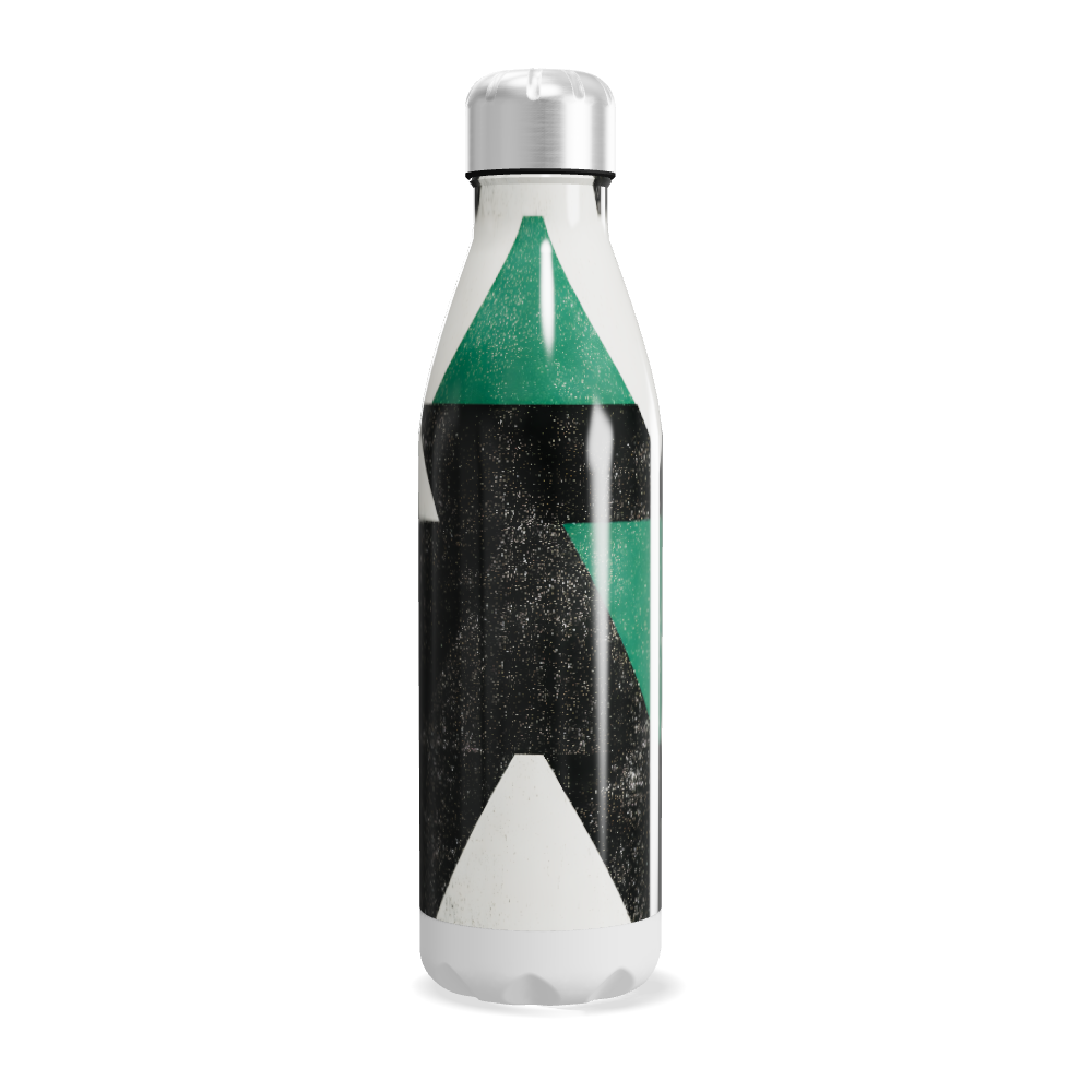 Garrafa Inox Estampada Verde e Preto