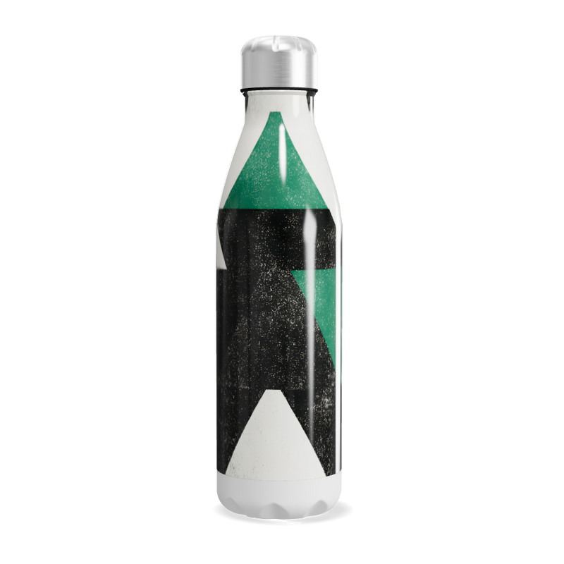 Garrafa Inox Estampada Verde e Preto