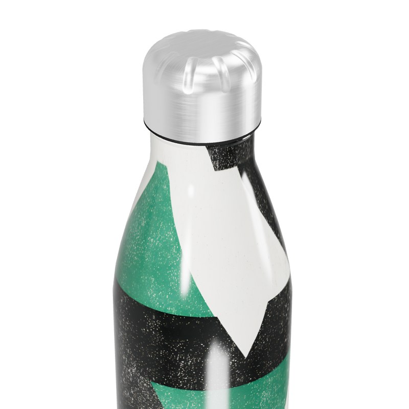 Garrafa Inox Estampada Verde e Preto