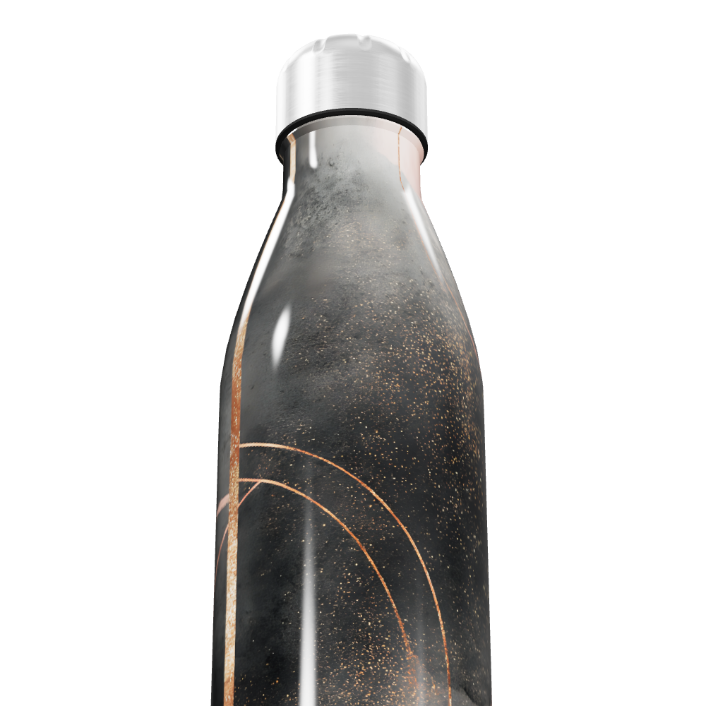Garrafa Inox - Estampa Abstrata Preta