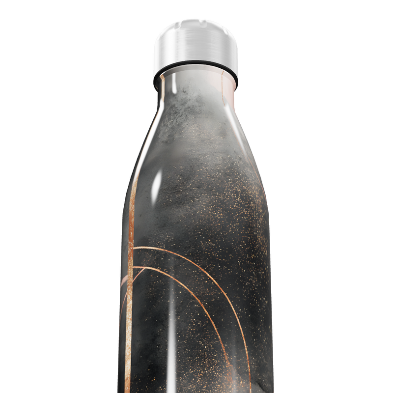 Garrafa Inox - Estampa Abstrata Preta