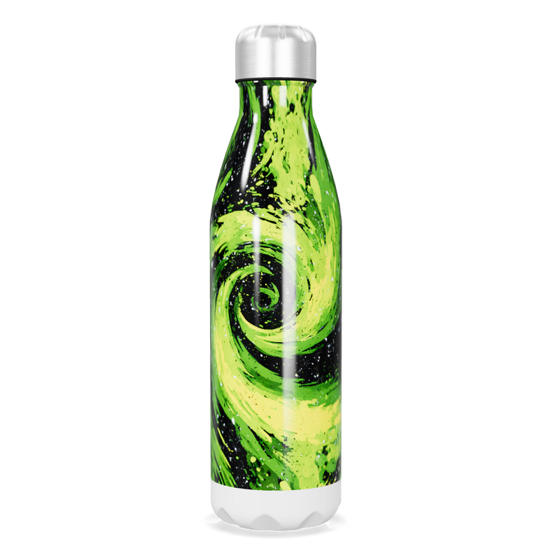 Garrafa Inox Verde Estampa Espiral