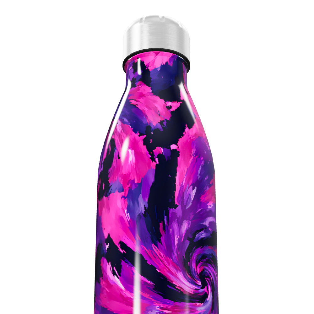 Garrafa Inox - Estampa Abstrata Colorida
