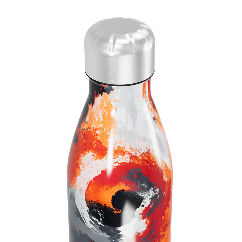 Garrafa Inox - Estampa Abstrata Laranja
