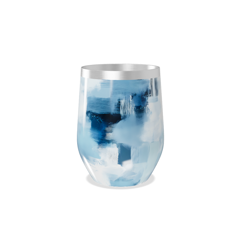 Copo Térmico Slim - Azul Abstrato Inox