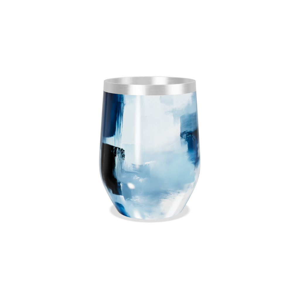 Copo Térmico Slim - Azul Abstrato Inox