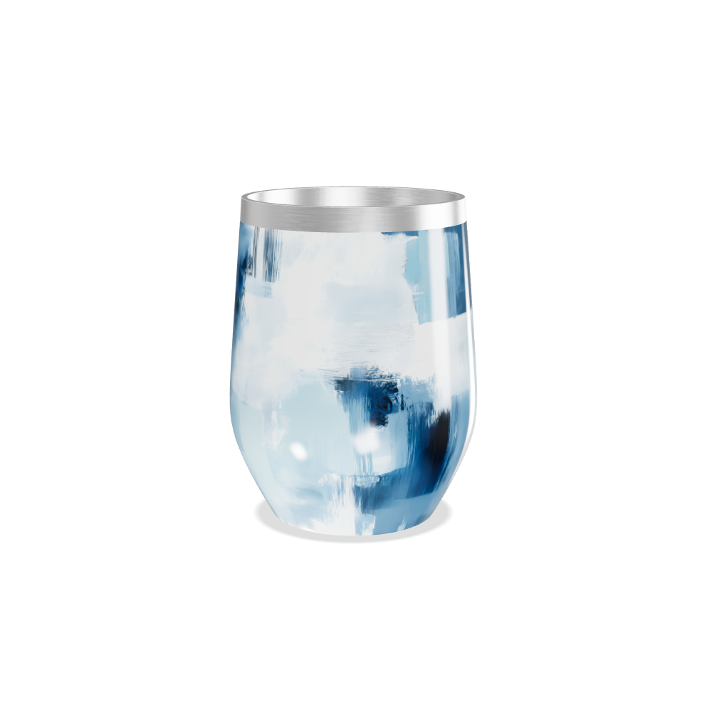 Copo Térmico Slim - Azul Abstrato Inox