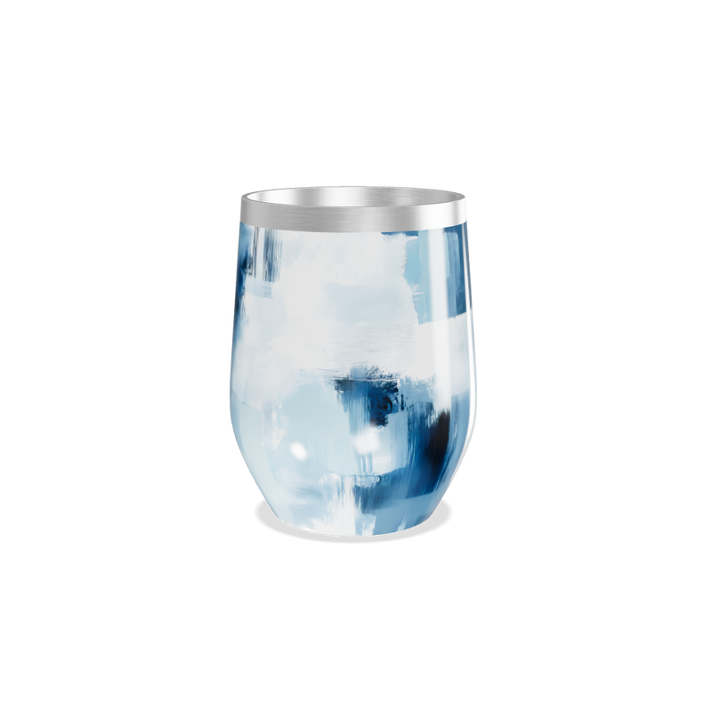 Copo Térmico Slim - Azul Abstrato Inox