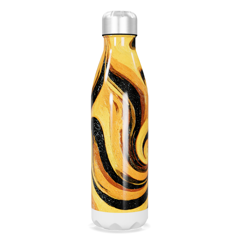 Garrafa Inox - Estampa Abstrata Amarela