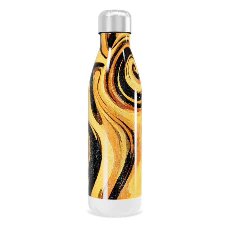 Garrafa Inox - Estampa Abstrata Amarela