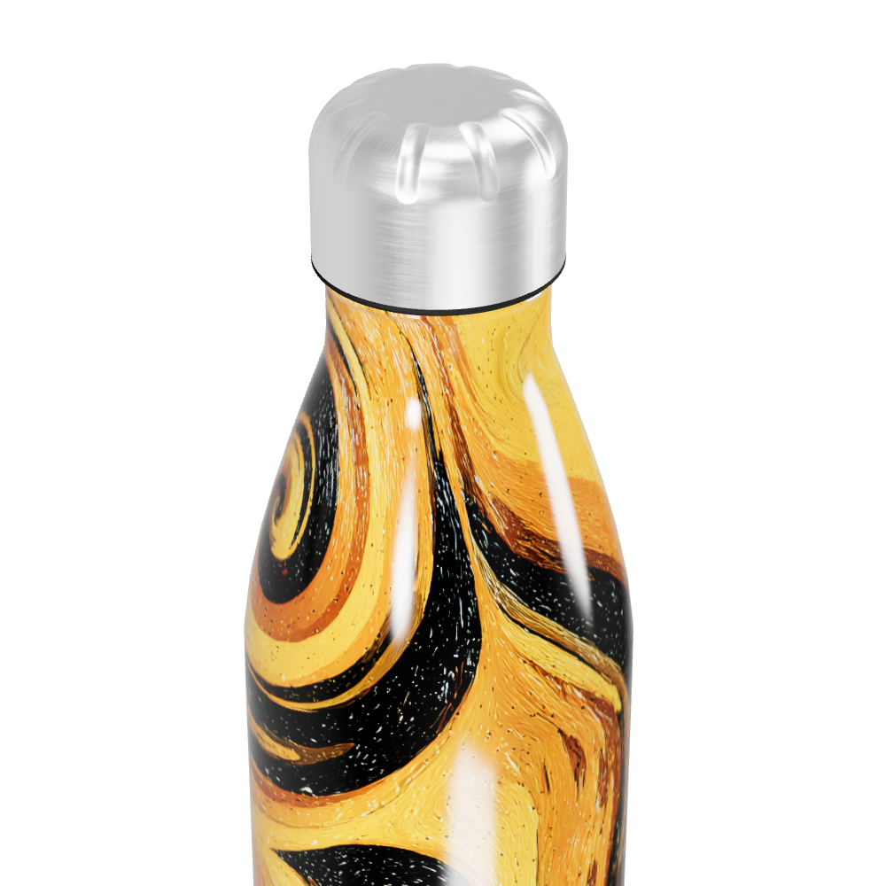Garrafa Inox - Estampa Abstrata Amarela