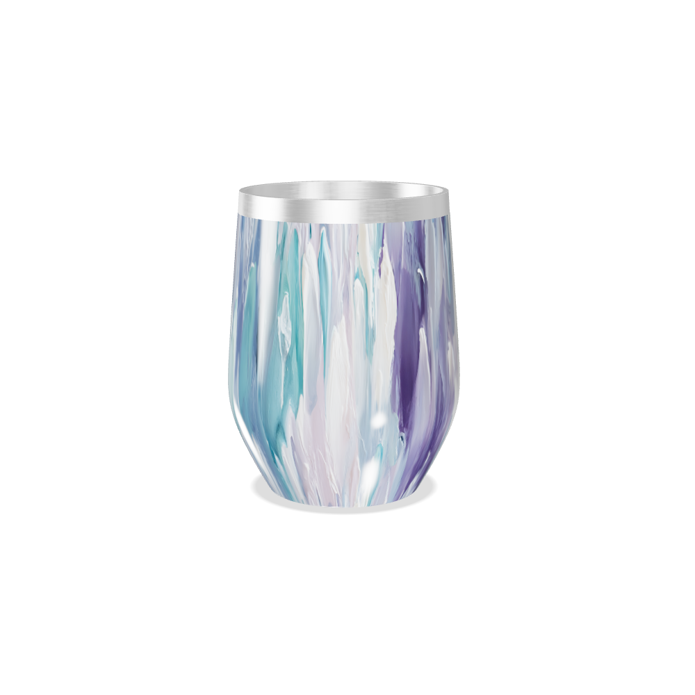 Copo Térmico Slim - Pintura Azul Aquarela