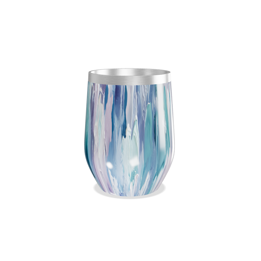 Copo Térmico Slim - Pintura Azul Aquarela