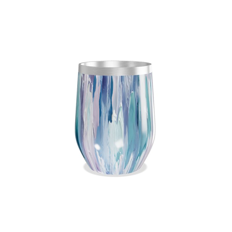 Copo Térmico Slim - Pintura Azul Aquarela