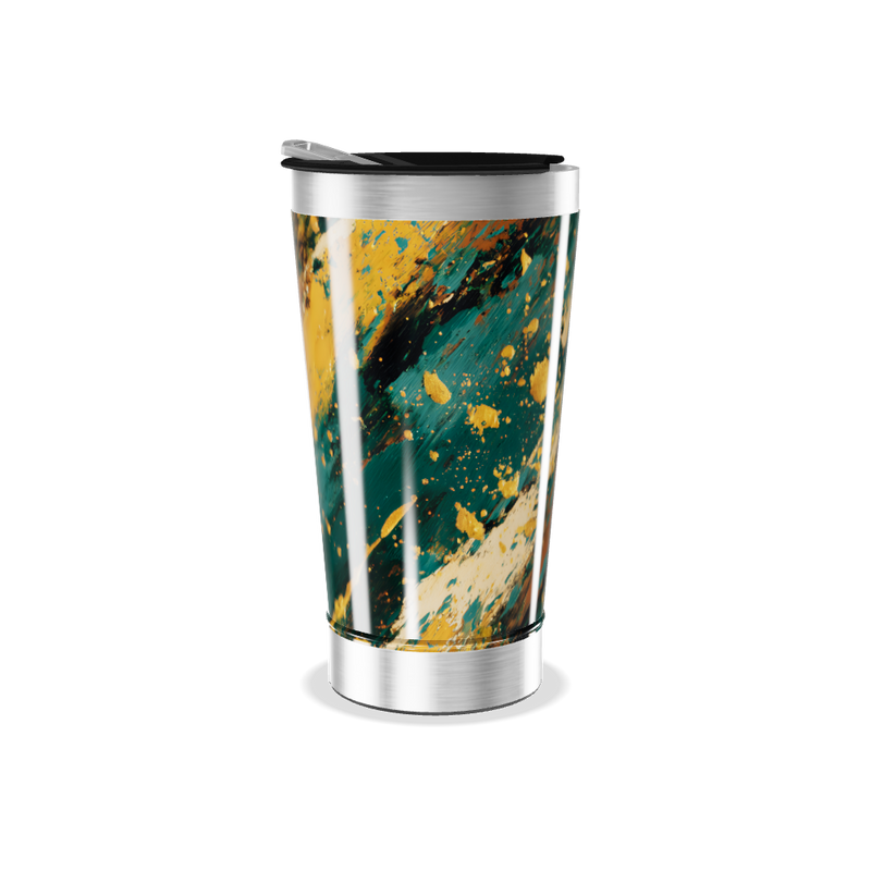 Copo Térmico - Pintura Abstrata Colorida