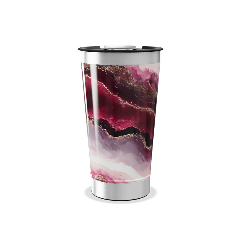Copo Térmico - Mármore Rosa Elegante