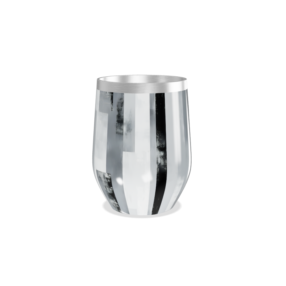 Copo Térmico Slim - Prateado com Listras