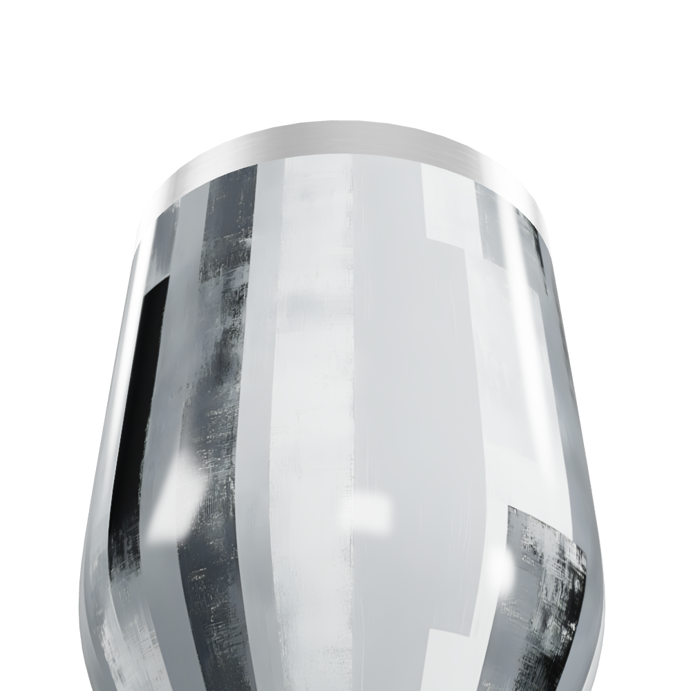 Copo Térmico Slim - Prateado com Listras