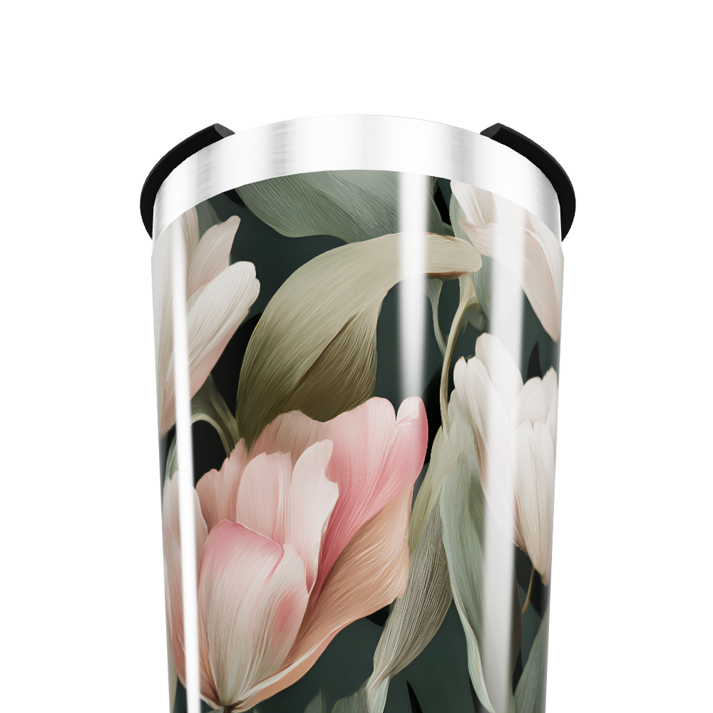 Copo Térmico - Floral com Tampa