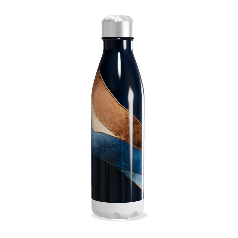 Garrafa Inox Azul - Com Listras Elegantes