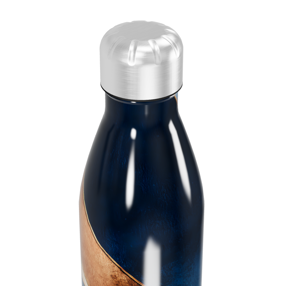 Garrafa Inox Azul - Com Listras Elegantes