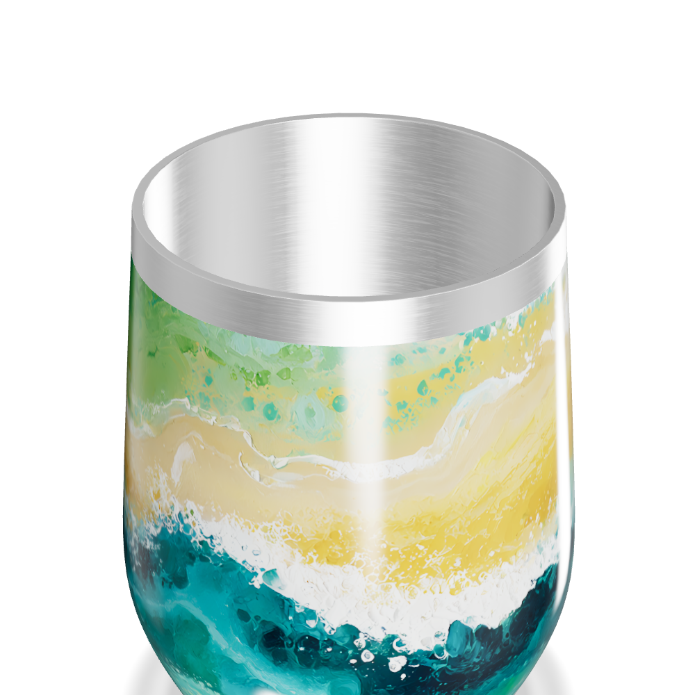 Copo Térmico Slim - Estampa Ondas Coloridas