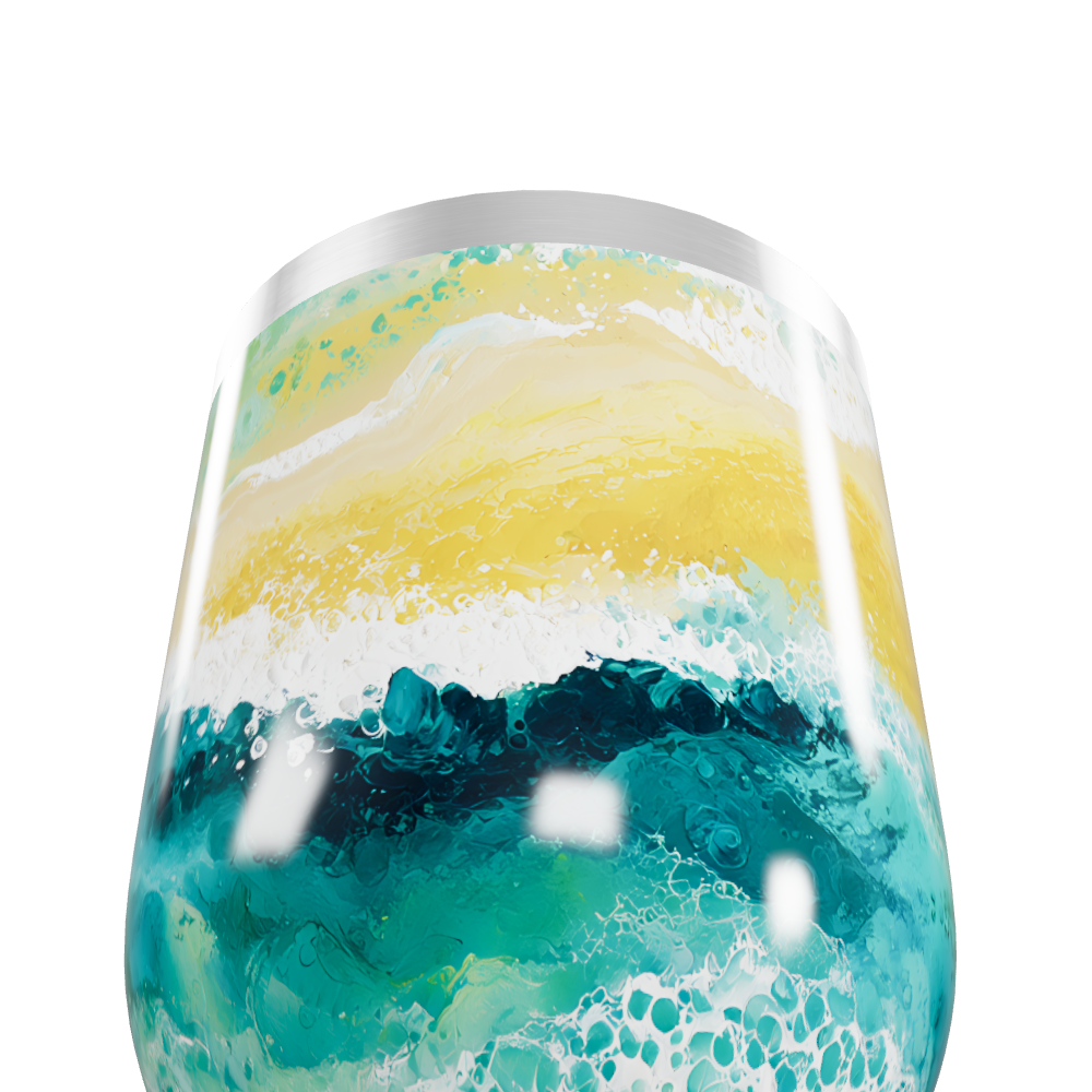 Copo Térmico Slim - Estampa Ondas Coloridas