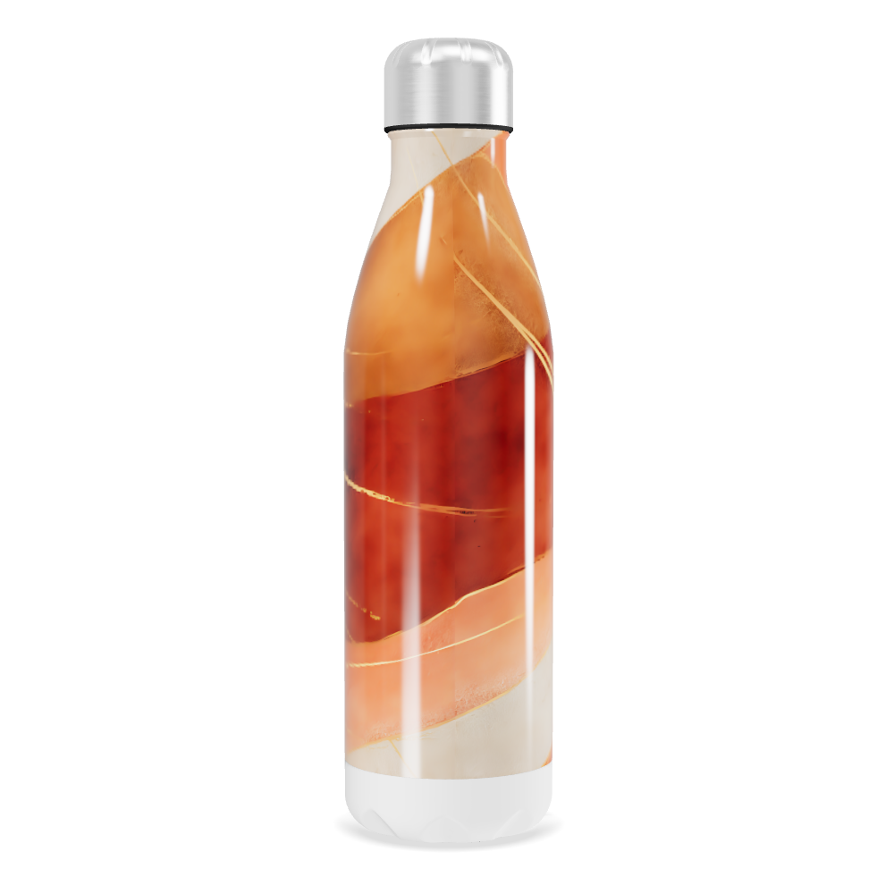 Garrafa Inox - Design Laranja Marmorizado
