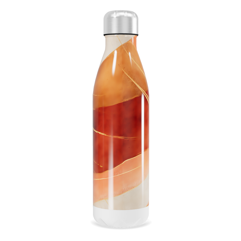 Garrafa Inox - Design Laranja Marmorizado