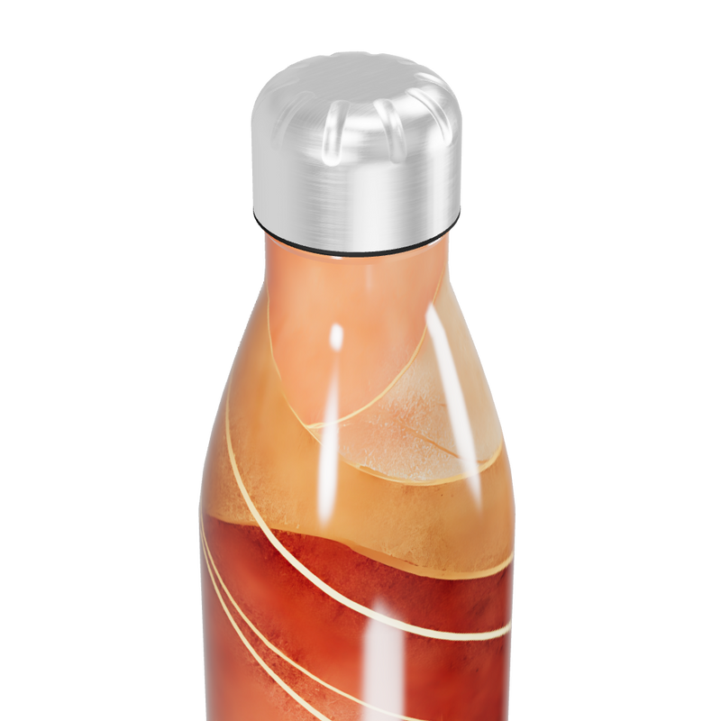Garrafa Inox - Design Laranja Marmorizado