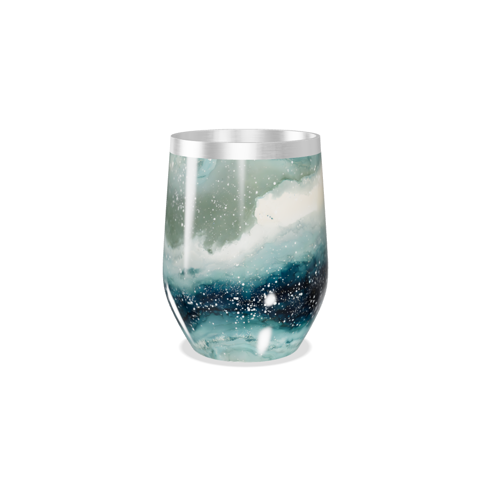 Copo Térmico Slim - Efeito Mármore Azul