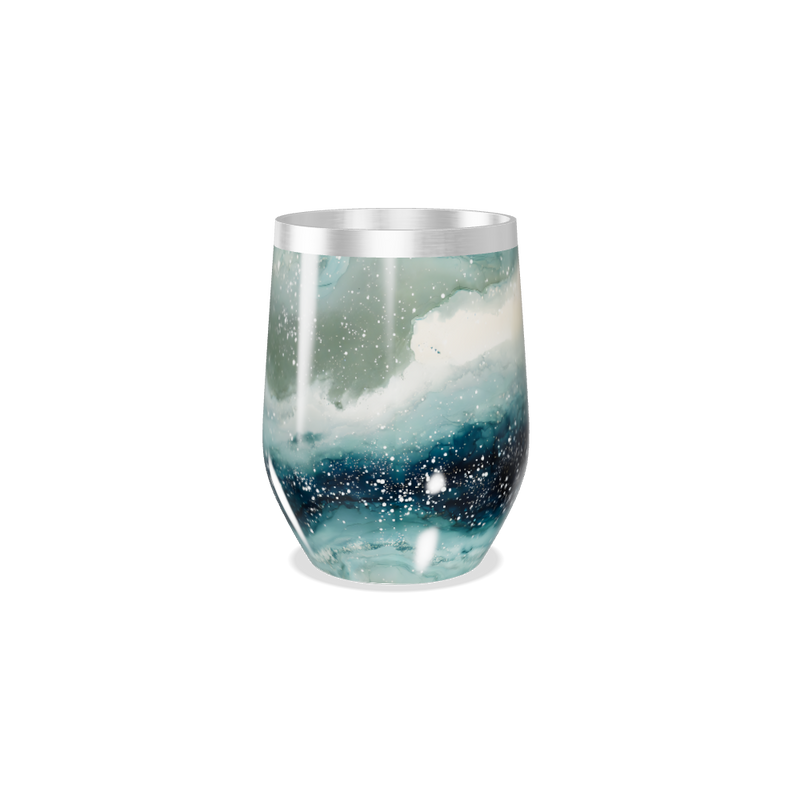 Copo Térmico Slim - Efeito Mármore Azul