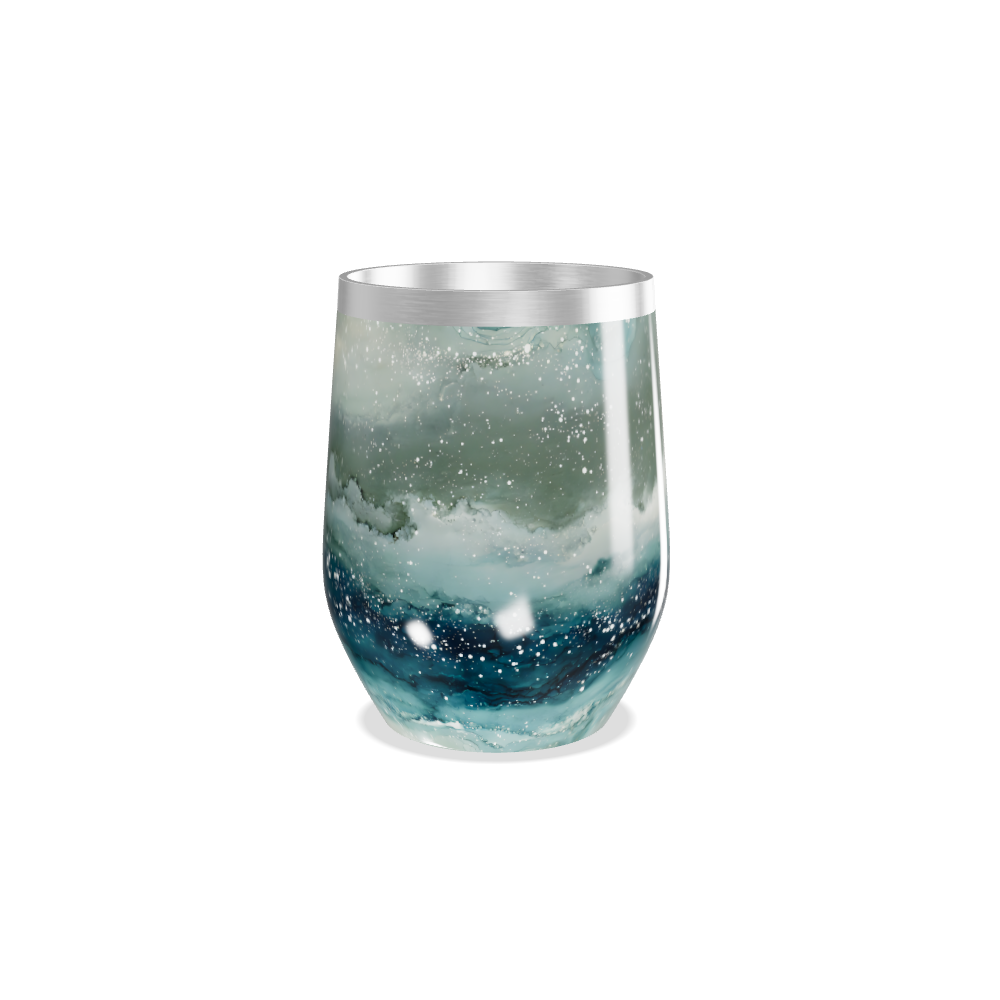 Copo Térmico Slim - Efeito Mármore Azul