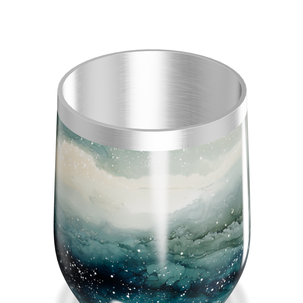 Copo Térmico Slim - Efeito Mármore Azul