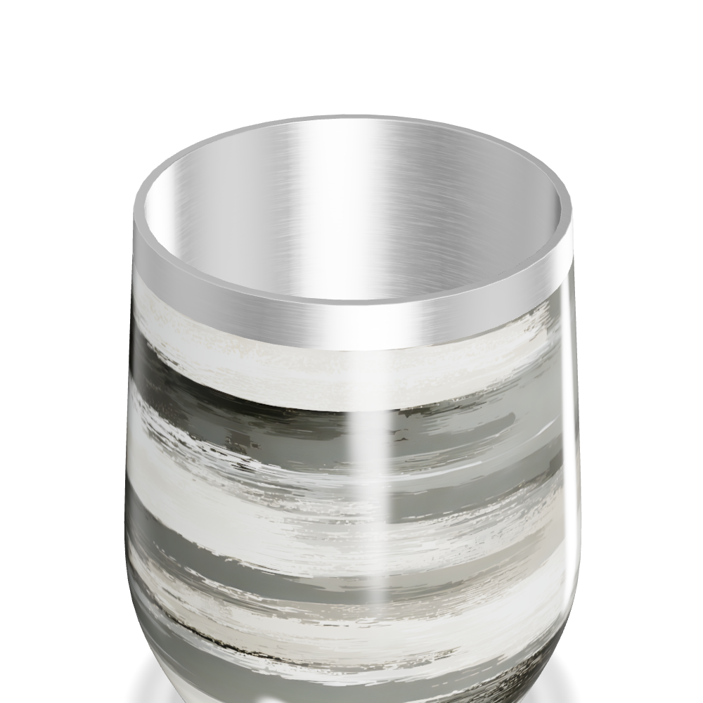 Copo Térmico Slim - Aço Inox Listrado Cinza