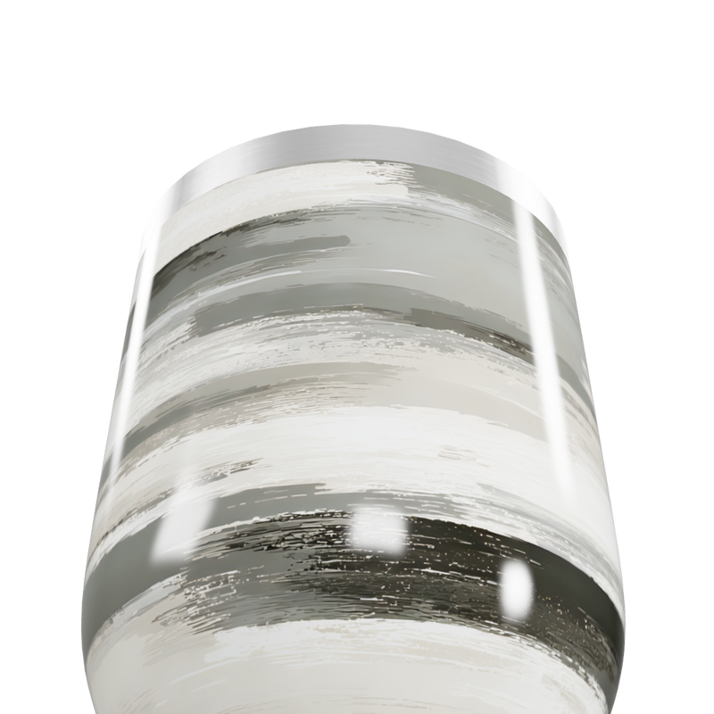 Copo Térmico Slim - Aço Inox Listrado Cinza