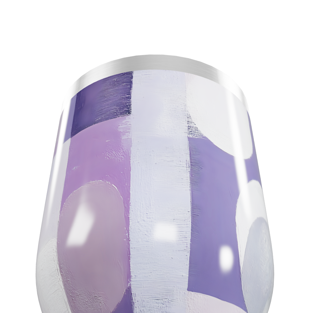 Copo Térmico Slim - Estampa Geométrica Roxa